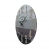 Rebecca Mobili Shabby Wall Clock Vintage Clocks Grey Black Brown Mdf