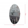 Rebecca Mobili Horloge Murale Shabby Horloges Vintage Gris Noir Marron Mdf