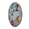 Rebecca Mobili Hanging Clock White Coloured Numbers Mdf for Living Room Kitchen