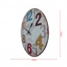 Rebecca Mobili Reloj Colgante Blanco Números de Colores Mdf para Sala de Estar Cocina