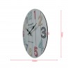 Rebecca Mobili Reloj de Pared Decorativo Relojes de Pared Blanco Números de Colores Mdf Analógico