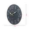 Rebecca Mobili Horloge Suspendue Vintage Noir Jaune Mdf Style Classique Idée Cadeau