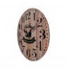 Rebecca Mobili Kitchen Wall Clock Vintage Style Mdf Brown Black Gift Idea