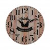 Rebecca Mobili Kitchen Wall Clock Vintage Style Mdf Brown Black Gift Idea