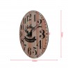 Rebecca Mobili Kitchen Wall Clock Vintage Style Mdf Brown Black Gift Idea