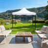 Gazebo bianco da giardino 3 x 3 con gambe regolabili - Mobili Rebecca