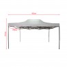 3 x 4,5 white gazebo for fairs and markets - Mobili Rebecca