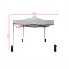 Gazebo bianco 3 x 3 regolabile in altezza e con pesi - Mobili Rebecca