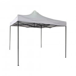 Gazebo blanc 3 x 3 réglable en hauteur et avec poids - Mobili Rebecca