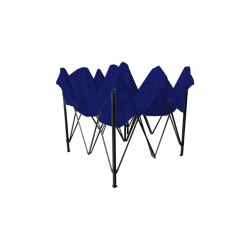 Blue gazebo with 3 x 3 accordion opening and with weights - Mobili Rebecca