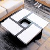 Mobili Rebecca Coffee Table Furniture White and Black Modern House 35x80x80