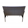 Rebecca Mobili Outdoor Living Room Set Garden Furniture with Cushions Grey Steel Polyrattan