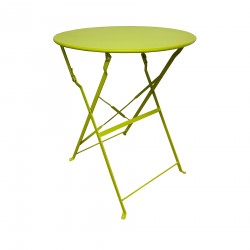 Rebecca Mobili Ensemble Table et 2 Chaises de Jardin en Acier Vert Peu Encombrant