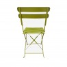 Rebecca Mobili Set Table and 2 Chairs for Garden Green Steel Space-Saving