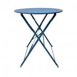 Rebecca Mobili Ensemble de Table et Chaises de Jardin Set pour Extérieur Acier Bleu Clair