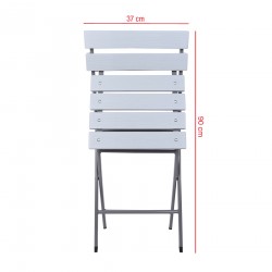 Rebecca Mobili Lot de 2 Chaises pour l'Extérieur Pliantes en Plastique Acier pour Bars Camping