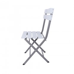 Rebecca Mobili Lot de 2 Chaises pour l'Extérieur Pliantes en Plastique Acier pour Bars Camping