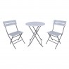 Rebecca Mobili Set of 2 Folding Plastic Outdoor Steel Chairs for Bars Camping