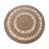 Rebecca Mobili Tapis Rond en Jute Tressée Naturelle Ø 120 cm Marron