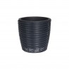 Rebecca Mobili Planter In Polyrattan Round Vase For Plants Black Plastic Ø 31 cm