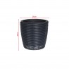 Rebecca Mobili Polyrattan Vase Small Black Flower Pot Holder for Plants and Flowers