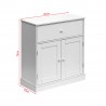 Rebecca Mobili Bathroom Cupboard Cabinet with Drawer Wooden 2 Doors White