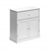 Rebecca Mobili Bathroom Cupboard Cabinet with Drawer Wooden 2 Doors White