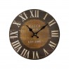 Orologio tondo in legno in stile industrial e vintage - Mobili Rebecca