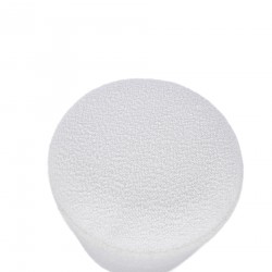 Rebecca Mobili Pouf Rangement Tabouret Rond Tapissé Blanc pour Salon Salle de Bain