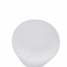 Rebecca Mobili Storage Round Pouf Padded Stool White for Living Room Bathroom