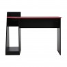 Rebecca Mobili Scrivania Gaming Tavolo per Pc Nero Rosso in Legno Design Moderno con Accessori