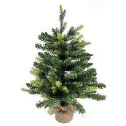 Rebecca Mobili Kunstkerstboom klein groen spar 60 cm met 80 takken Yuta voet