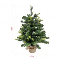 Rebecca Mobili Artificial Christmas Tree Small Green Fir 60 cm with 80 Branches Yuta Base