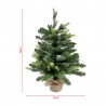 Rebecca Mobili Albero di Natale Abete artificiale Verde Piccolo 60 cm con 80 Rami base Yuta