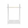 Rebecca Mobili Clothes Hanger Children's Wardrobe Montessori White MDF Pine with Shelf