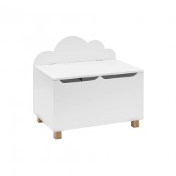 Rebecca Mobili Trunk Toy Bench for Toys MDF White for Children's Room