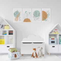 Rebecca Mobili Kinderschrank Spielzeugtruhe Weiß MDF für Kinderzimmer