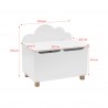 Rebecca Mobili Trunk Toy Bench for Toys MDF White for Children's Room