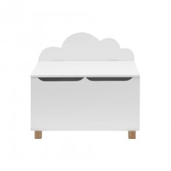 Rebecca Mobili Trunk Toy Bench for Toys MDF White for Children's Room