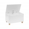 Rebecca Mobili Trunk Toy Bench for Toys MDF White for Children's Room