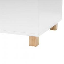 Rebecca Mobili Trunk Toy Bench for Toys MDF White for Children's Room