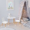 Rebecca Mobili Table pour Enfants avec 2 Chaises MDF Blanc Marron pour Chambre d'Enfants