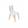 Rebecca Mobili Children's Table Set with 2 Chairs White Brown MDF Children's Table for Children's Room