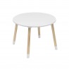 Rebecca Mobili Children's Table Set with 2 Chairs White Brown MDF Children's Table for Children's Room