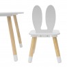 Rebecca Mobili Children's Table Set with 2 Chairs White Brown MDF Children's Table for Children's Room