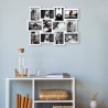 Rebecca Mobili Cadre Photo Mural Rectangle 12 Imagerie Bois Blanc 47x60x1,2