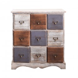 Cassettiera multi cassetti in stile vintage e shabby - Mobili Rebecca