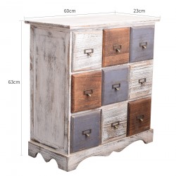 Cassettiera multi cassetti in stile vintage e shabby - Mobili Rebecca