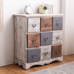 Cassettiera multi cassetti in stile vintage e shabby - Mobili Rebecca