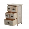 Rebecca Mobili Cajonera Comoda 5 Cajones Madera Blanco Vintage 71x50x31